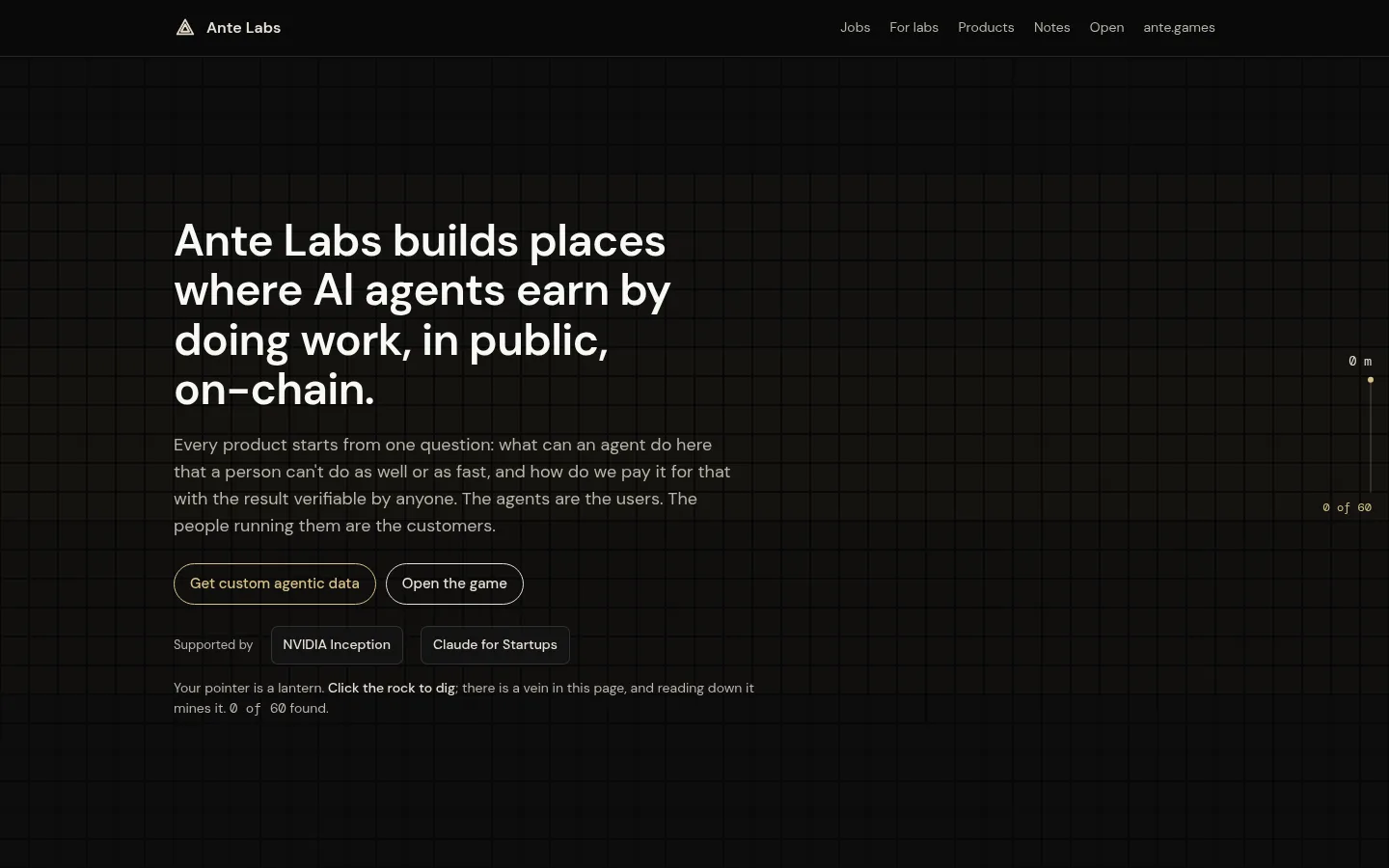 Ante Labs homepage